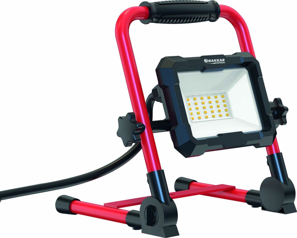 Projecteur de chantier LED 230V portable sur pied 30W 2700lm avec câble 3m